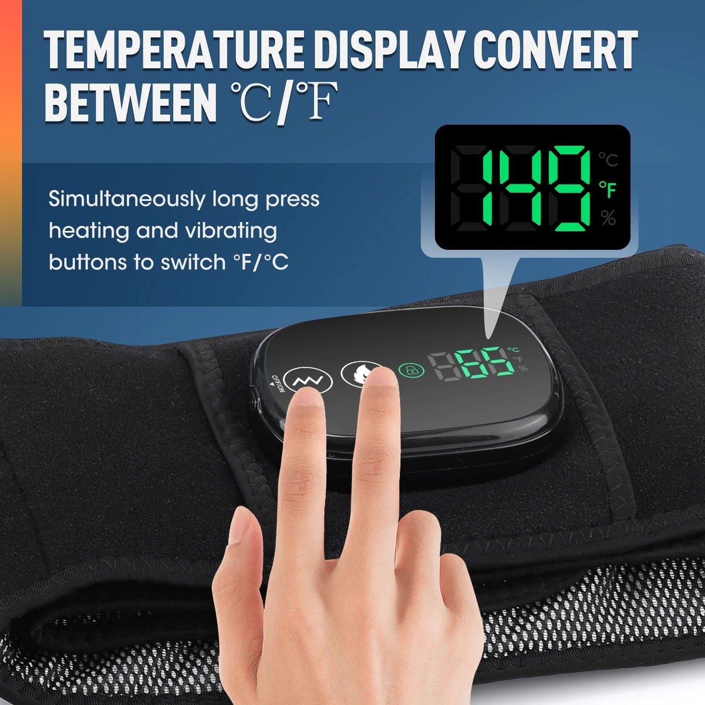 Cordless Heated Massage Pad Red Light Waist Belt 4