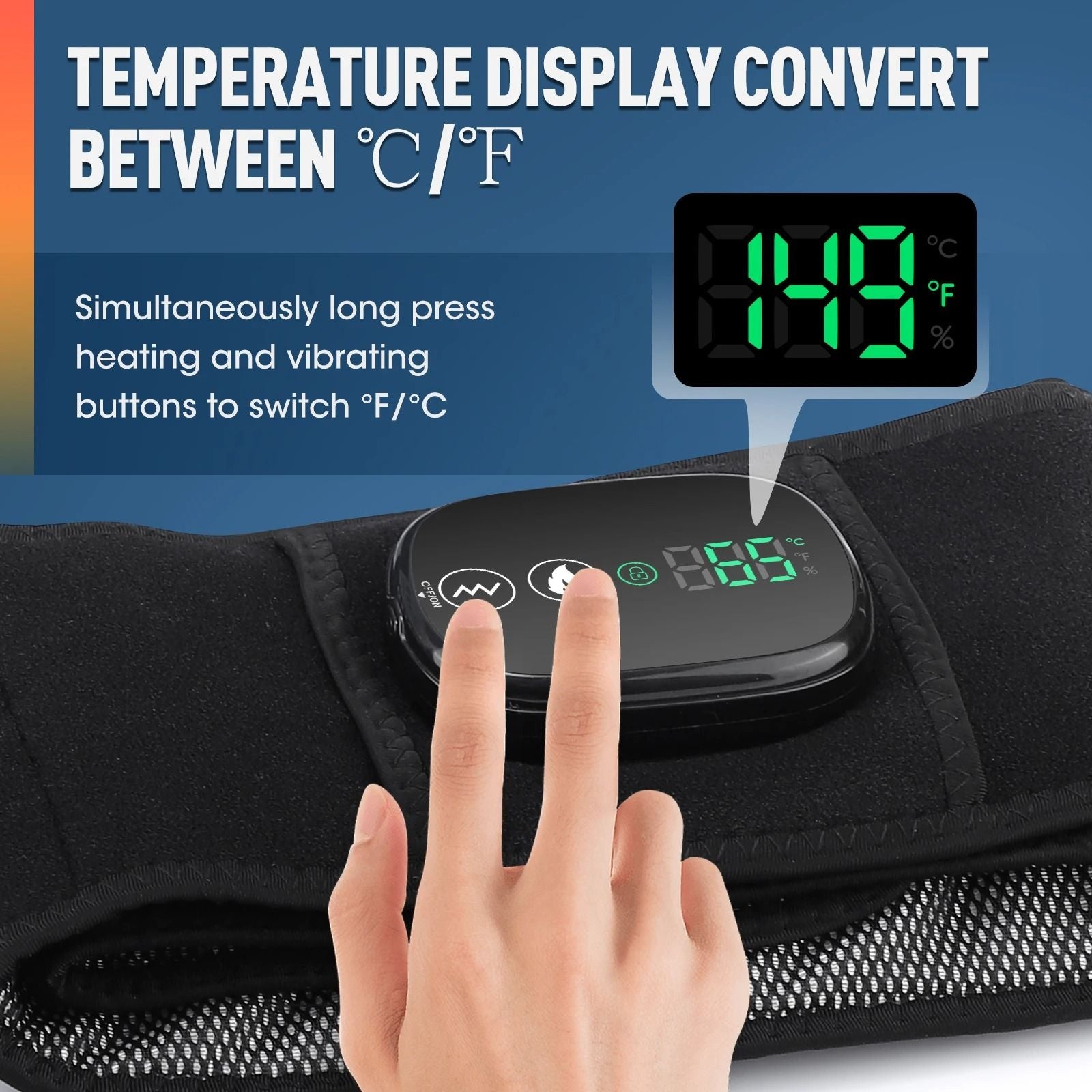 Cordless Heated Massage Pad Red Light Waist Belt 4