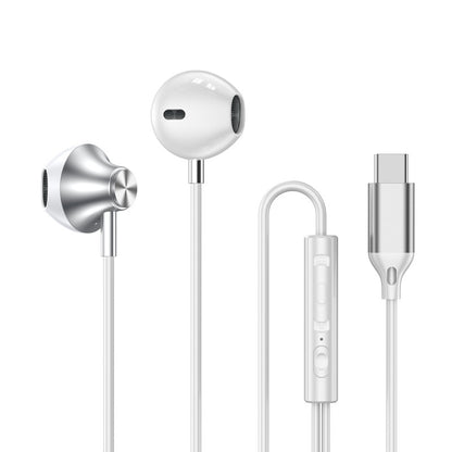 Wired Earplugs for Galaxy, HiFi Surround Sound In-ear, USB Type C 3.5mm Wire Control