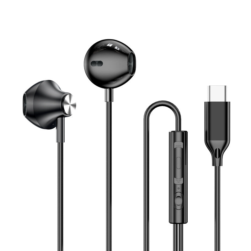 Wired Earplugs for Galaxy, HiFi Surround Sound In-ear, USB Type C 3.5mm Wire Control