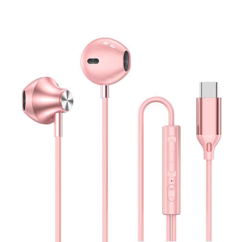 Wired Earplugs for Galaxy, HiFi Surround Sound In-ear, USB Type C 3.5mm Wire Control