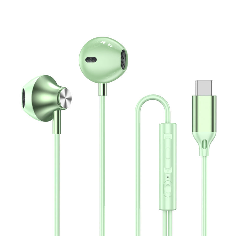Wired Earplugs for Galaxy, HiFi Surround Sound In-ear, USB Type C 3.5mm Wire Control