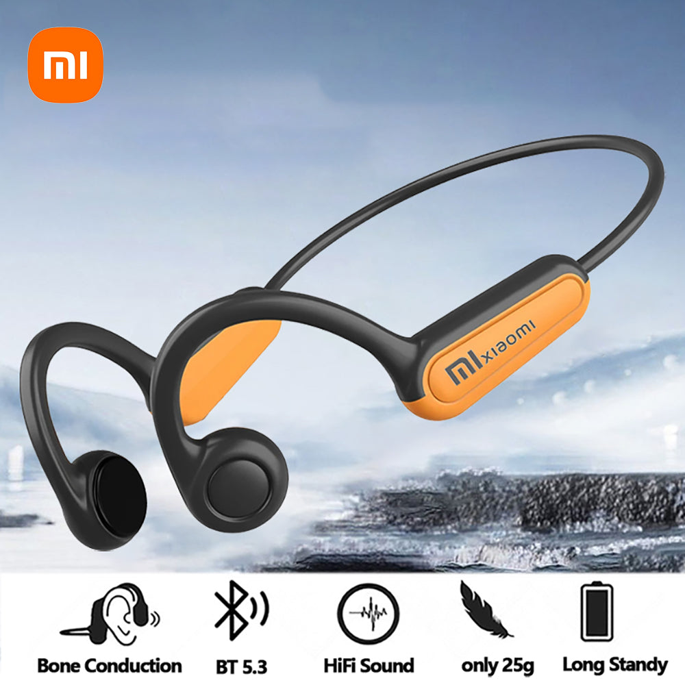 Bluetooth 5.3 Sports Wireless Headphones, Xiaomi Mijia Bone Conduction Earphones, Ear Hook Waterproof Headset