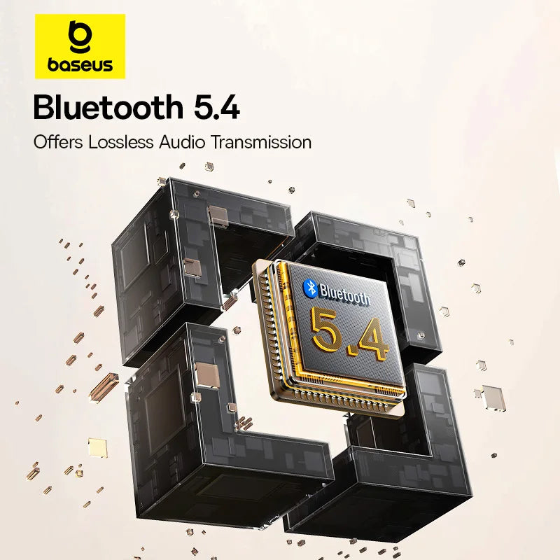 Bluetooth 5.4 Noise Canceling 46dB Over Ear Headset, Baseus Bowie H1s Wireless Headphones, 120H Playtime