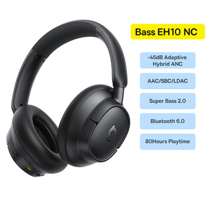 Bluetooth 5.4 Noise Canceling 46dB Over Ear Headset, Baseus Bowie H1s Wireless Headphones, 120H Playtime