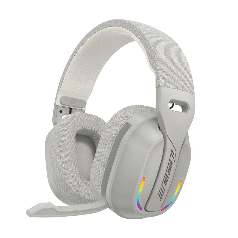 Bluetooth 5.4 Wireless Stereo Gaming Earphone B500 Over Ear Headset, Built-in Mic with RGB Light, Low Latency Headset