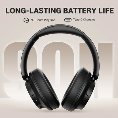 Bluetooth 5.3 Over Ear Headset With Mic, Oneodio SuperEQ V16 Wireless Headphones, Foldable Hi-Res Bass Pop Mode