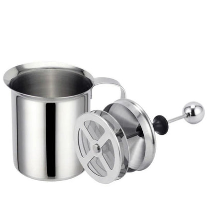 Stainless Steel 400 Ml Double Mesh Milk Frother  Creamer Tool 2
