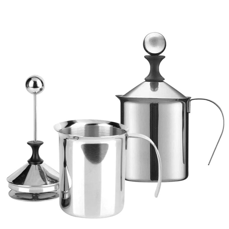 Stainless Steel 400 Ml Double Mesh Milk Frother  Creamer Tool 3