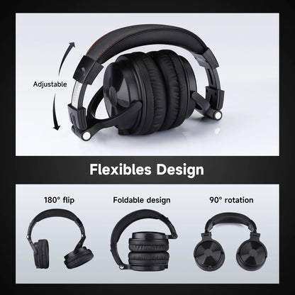Hi-Res Over Ear Bluetooth 5.2 Headphones, Oneodio Pro-C Wireless With Mic, Headset For Phone PC Sports