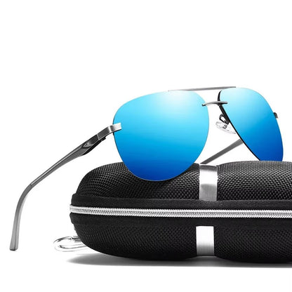 Classic Polarized Driving Sunglasses For Men  Women  Metal Frame Mirror Lens 1