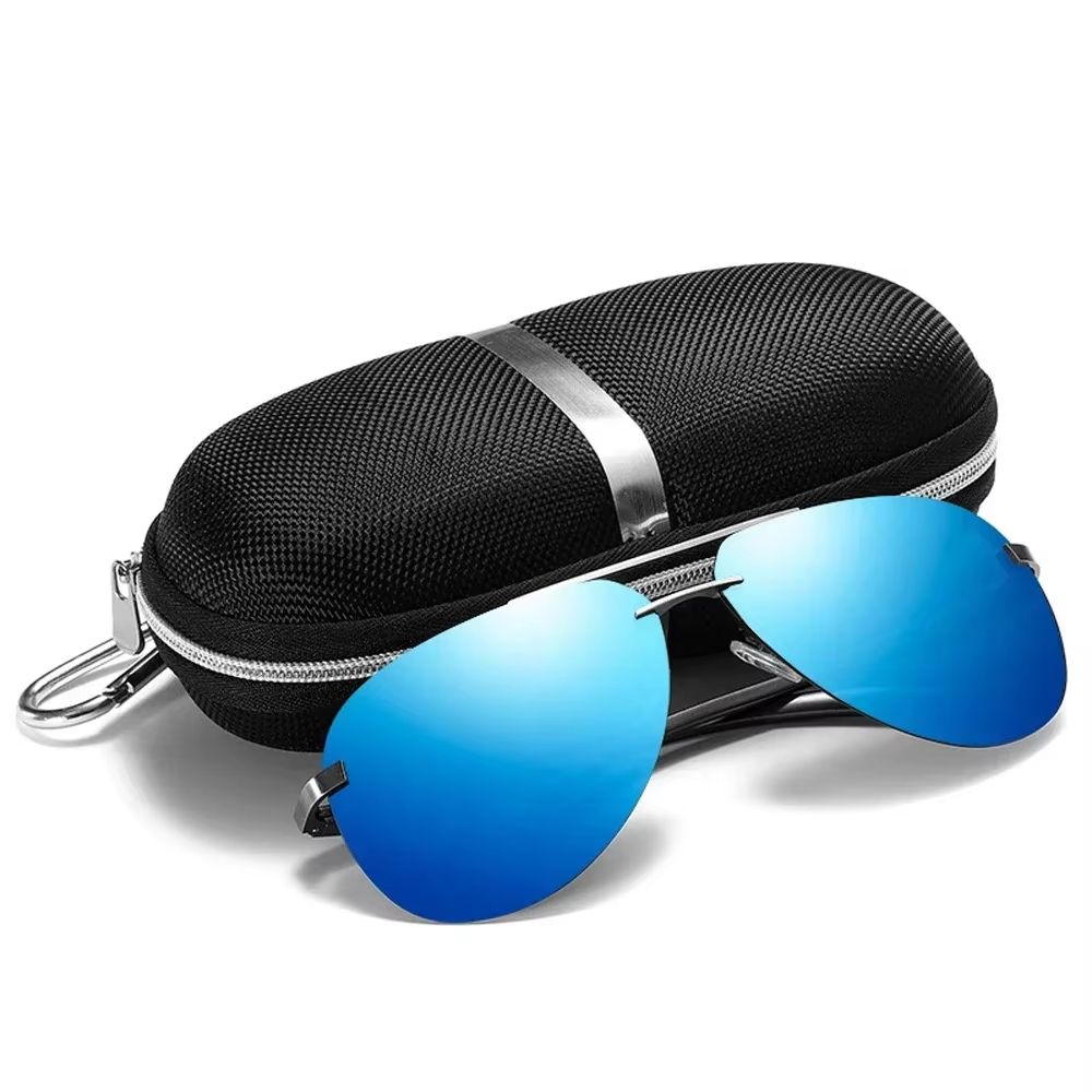 Classic Polarized Driving Sunglasses For Men  Women  Metal Frame Mirror Lens 2