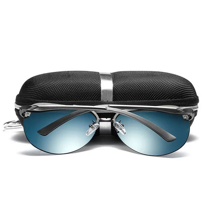 Classic Polarized Driving Sunglasses For Men  Women  Metal Frame Mirror Lens 3