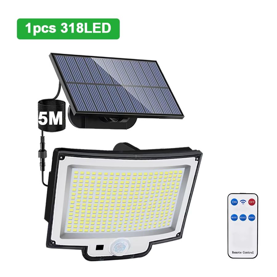 Super Bright Solar Outdoor Light  328348 LED Motion Sensor Waterproof 3 Modes For Garden  Wall 9