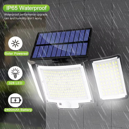 Super Bright Solar Outdoor Light  328348 LED Motion Sensor Waterproof 3 Modes For Garden  Wall 4
