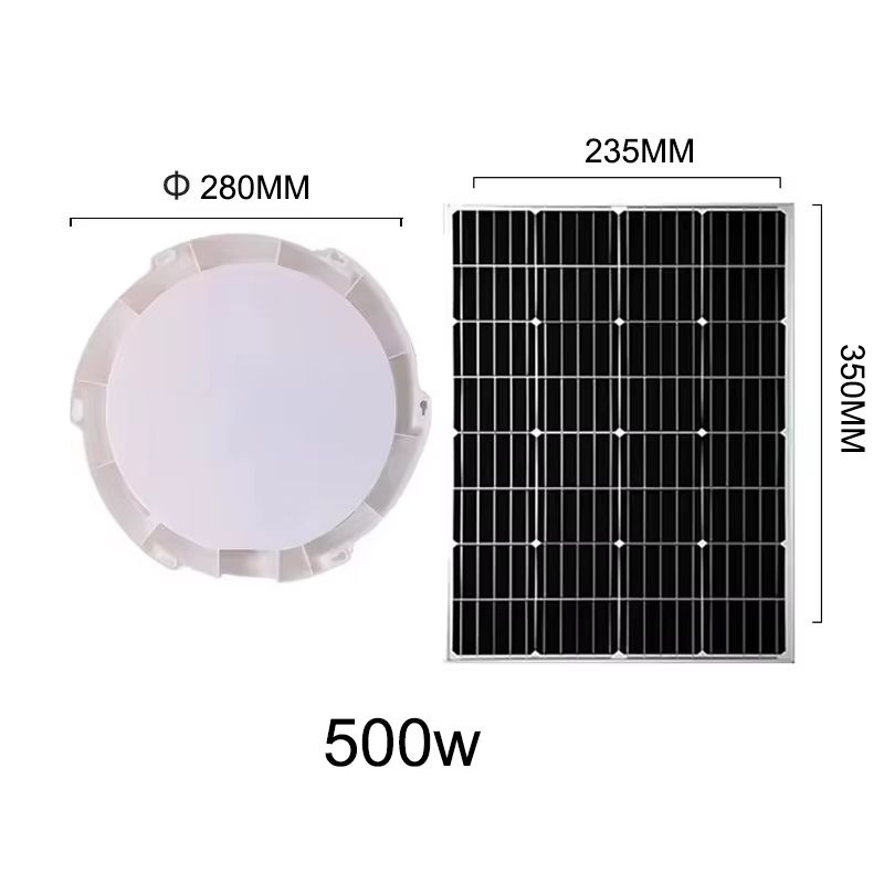 500W LED Solar Ceiling  Pendant Light  IndoorOutdoor SolarPowered Lamp For Garden Hallway And Home  11
