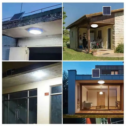 500W LED Solar Ceiling  Pendant Light  IndoorOutdoor SolarPowered Lamp For Garden Hallway And Home  3
