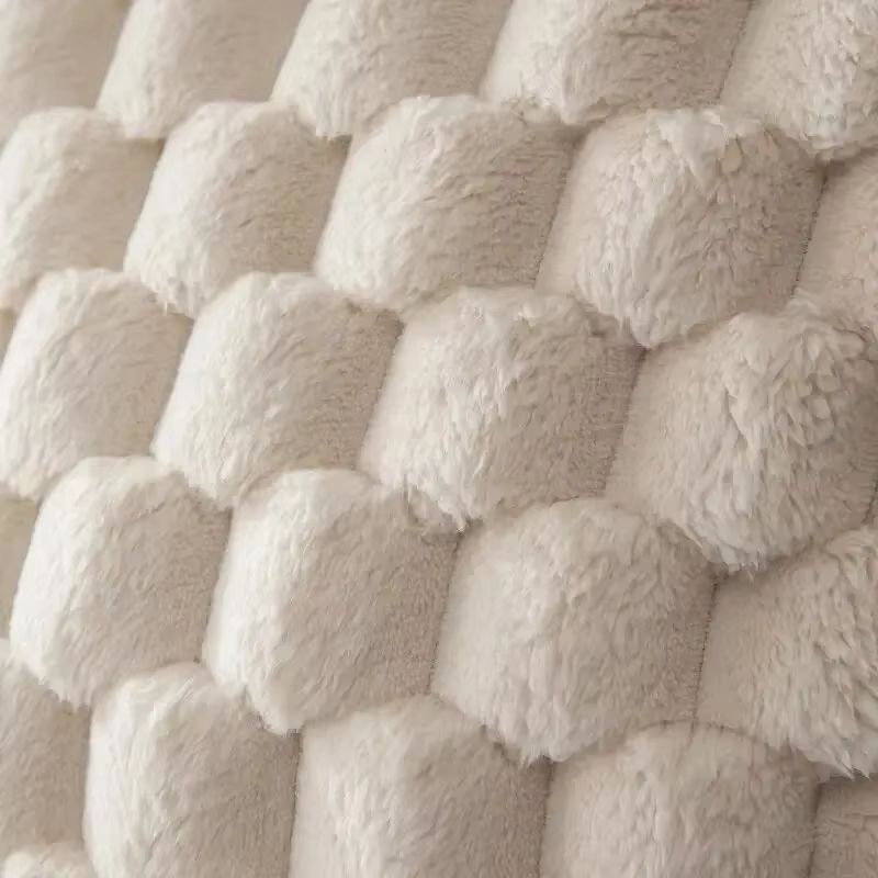 Plush 3D Pineapple Grid Throw Pillowcase  Soft Decorative Cushion Cover For Sofa Bedroom  Living Ro 4