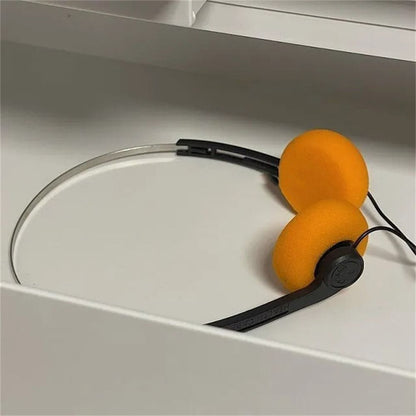 Vintage Wired Over Ear Headphone, Portable Underwire 3.5mm Music Mp3