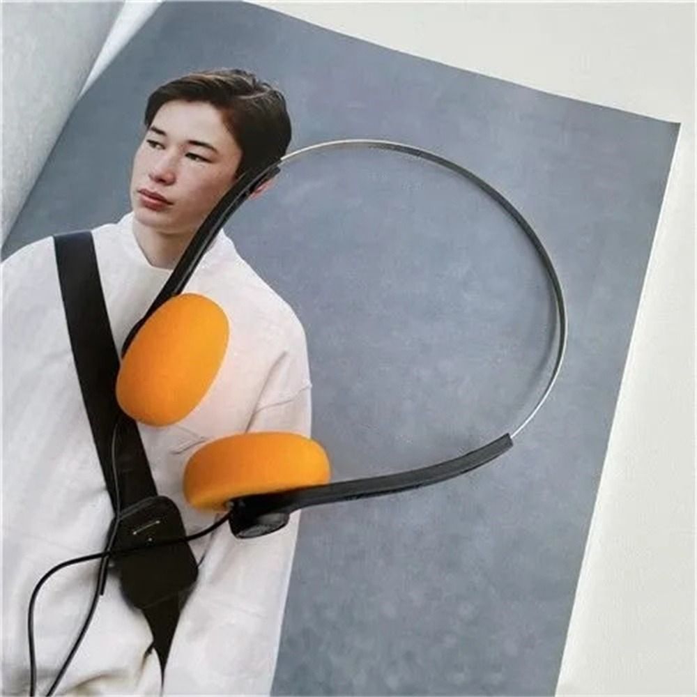 Vintage Wired Over Ear Headphone, Portable Underwire 3.5mm Music Mp3