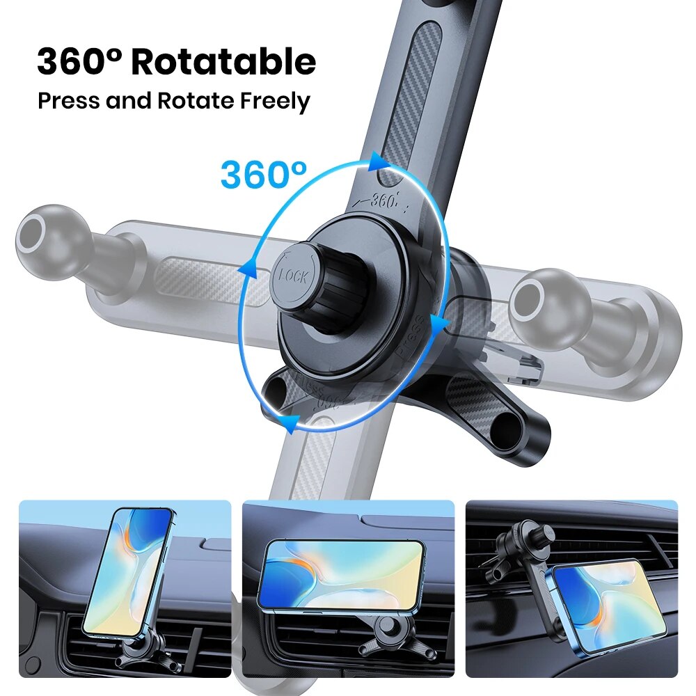 Magnetic Phone Car Mount, Air Vent Phone Holder, Magsafe Phone Holder for Cars, Car Cradle for iPhone