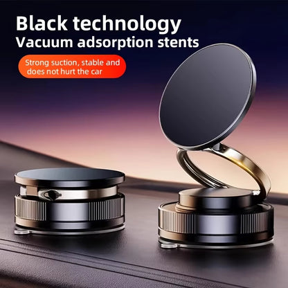 Mobile Phone Holder, 360 Degree Rotating, Vacuum Suction Cup, Strong Magnetic Adsorption, Car Phone Stand