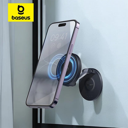 Magnet Suction for iPhone, Baseus Magnetic Wall Holder, Adjustable Foldable Mobile Phone Stand