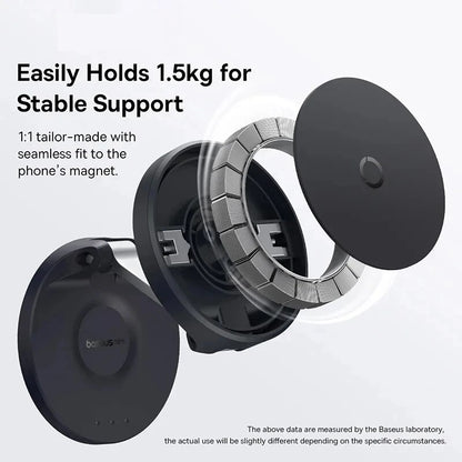 Magnet Suction for iPhone, Baseus Magnetic Wall Holder, Adjustable Foldable Mobile Phone Stand