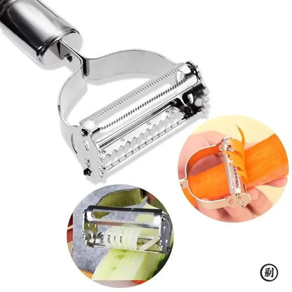 Stainless Steel Julienne Peeler Vegetable Fruit Slicer 4