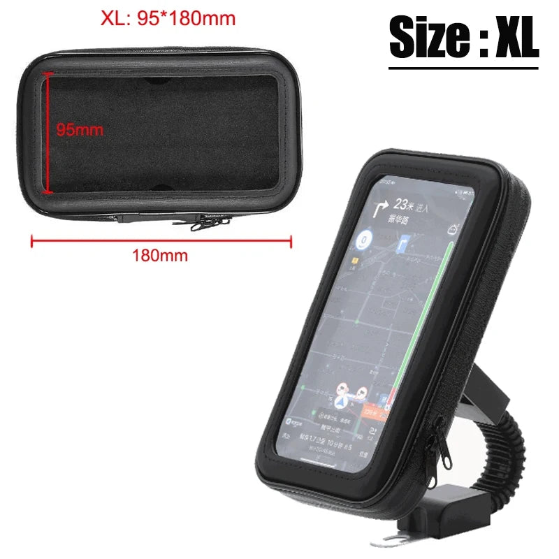 Bicycle Phone Stand Mount Waterproof Bike Phone Holder Motorcycle Handlebar Case Bag For IPhone Sam 4