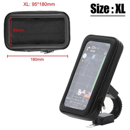 Bicycle Phone Stand Mount Waterproof Bike Phone Holder Motorcycle Handlebar Case Bag For IPhone Sam 4