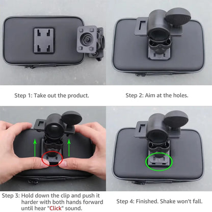 Bicycle Phone Stand Mount Waterproof Bike Phone Holder Motorcycle Handlebar Case Bag For IPhone Sam 2