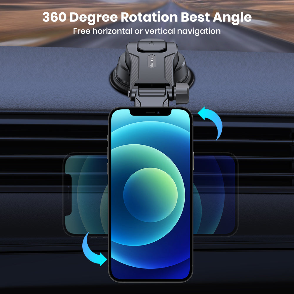 Single-Hand Operation Magnetic Car Phone Mount, Adjustable Horizontally & Vertically, Compatible with Magsafe