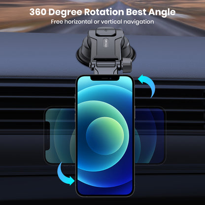 Single-Hand Operation Magnetic Car Phone Mount, Adjustable Horizontally & Vertically, Compatible with Magsafe