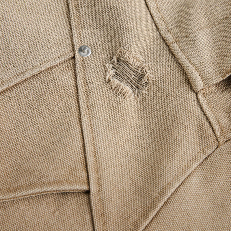 Trendy American Style Jacket for Men, Distressed Functional Coat, Deconstruct Hooded Casual Wear, 2025 Autumn Collection