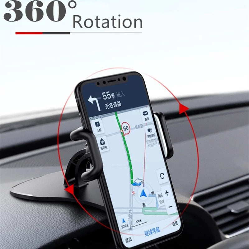 Smart Phone Stand Holder GPS, 360 Degrees Adjustable Car Phone Holder, Car Mobile Phone Holder For iPhone Xiaomi Huawei