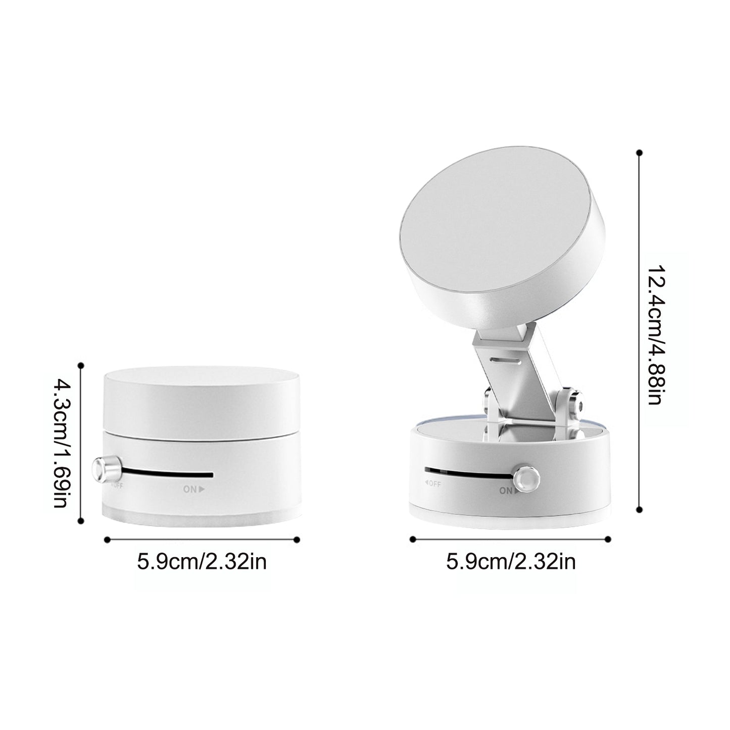 DoubleSided Foldable Magnetic Car Phone Holder Vacuum Suction Cup Auto Phone Bracket For Car Interi 5