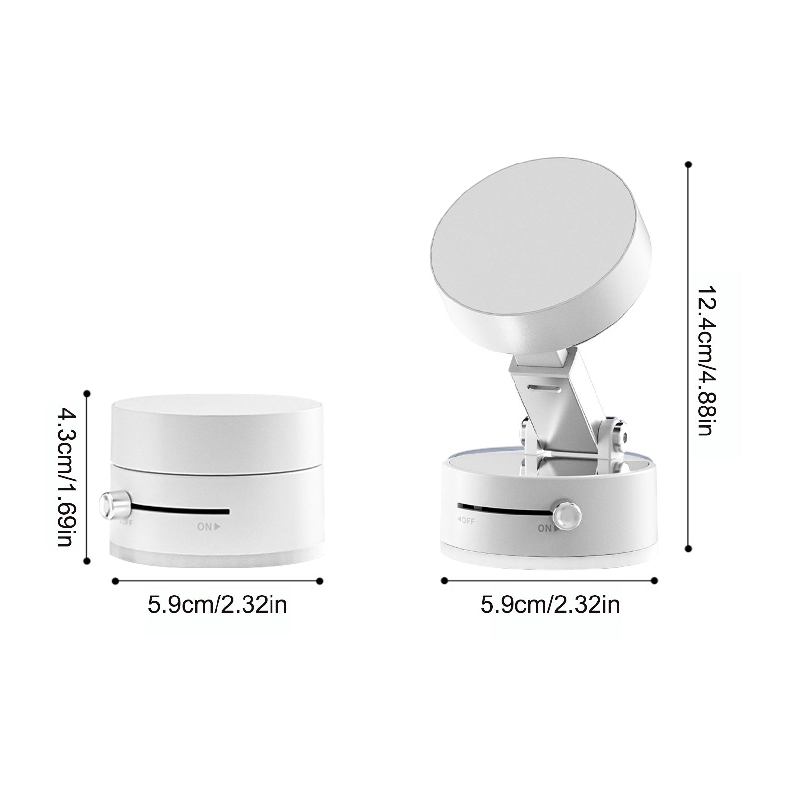 DoubleSided Foldable Magnetic Car Phone Holder Vacuum Suction Cup Auto Phone Bracket For Car Interi 5