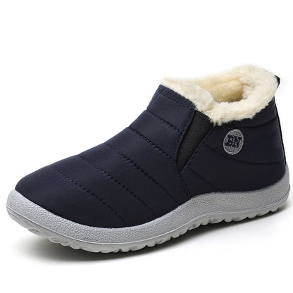Winter Shoes for Men,Warm Fur Ankle Boots, Mens Casual Snow Boots,Botas Hombre Couple Booties,Outdoor Cold Weather foot