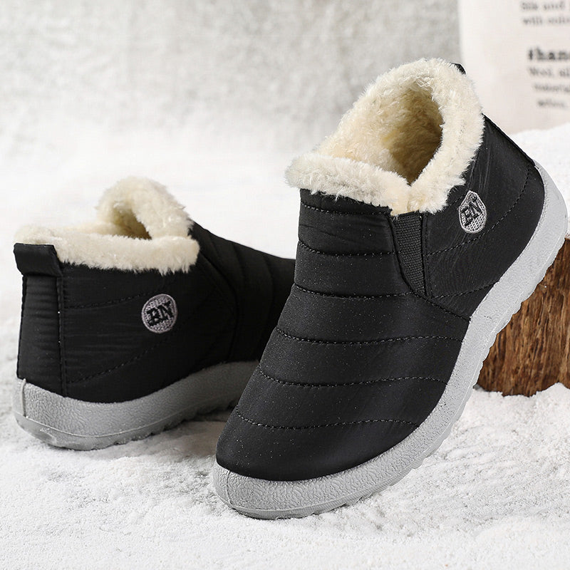 Winter Shoes for Men,Warm Fur Ankle Boots, Mens Casual Snow Boots,Botas Hombre Couple Booties,Outdoor Cold Weather foot