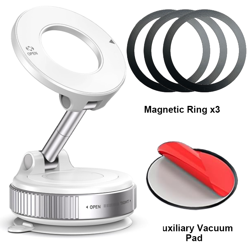 Foldable Car Mount Magnetic Holder Strong Suction Stand IPhone Cell Phone Live Streaming 8