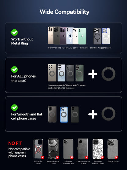Rotatable Charging Panel Wireless Charging Magnetic Phone Mount Magnetic Car Holder Charger 5
