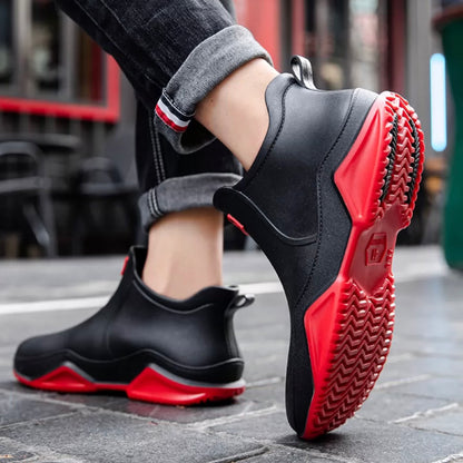 Men  Womens Fashionable Ankle Rain Boots AntiSlip Waterproof Shoes Durable Work Boots For Summer  W 2