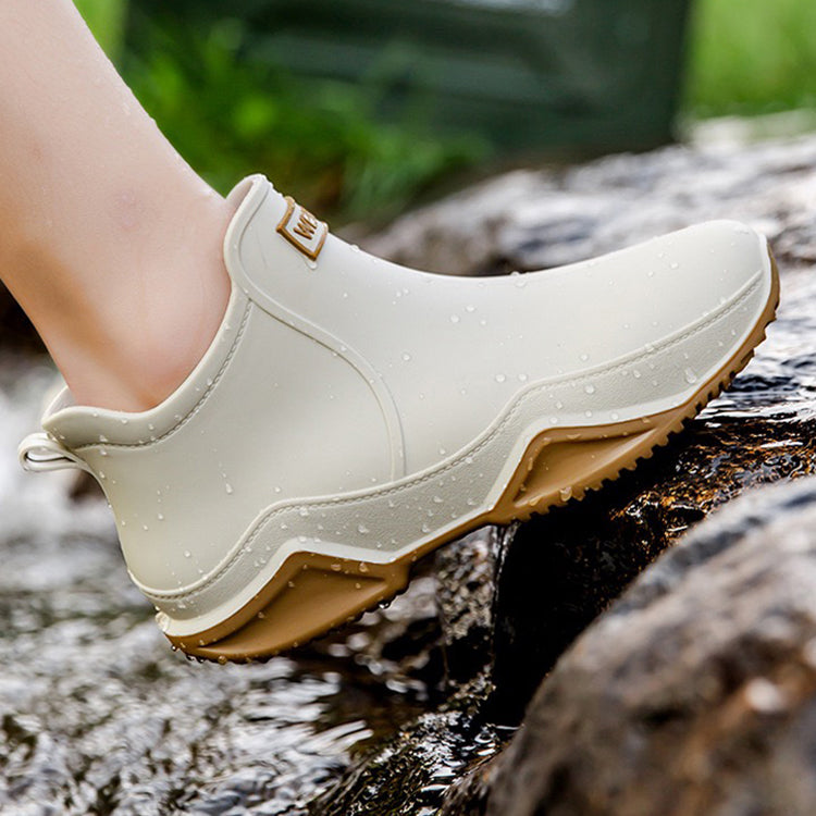 Men  Womens Fashionable Ankle Rain Boots AntiSlip Waterproof Shoes Durable Work Boots For Summer  W 6