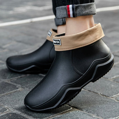 Men  Womens Fashionable Ankle Rain Boots AntiSlip Waterproof Shoes Durable Work Boots For Summer  W 3