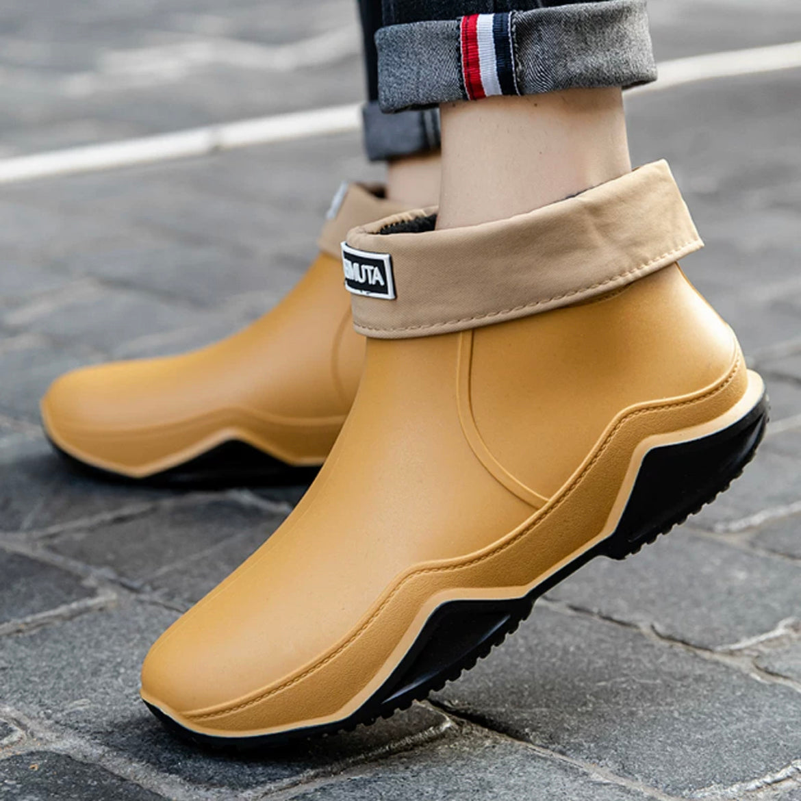 Men  Womens Fashionable Ankle Rain Boots AntiSlip Waterproof Shoes Durable Work Boots For Summer  W 10