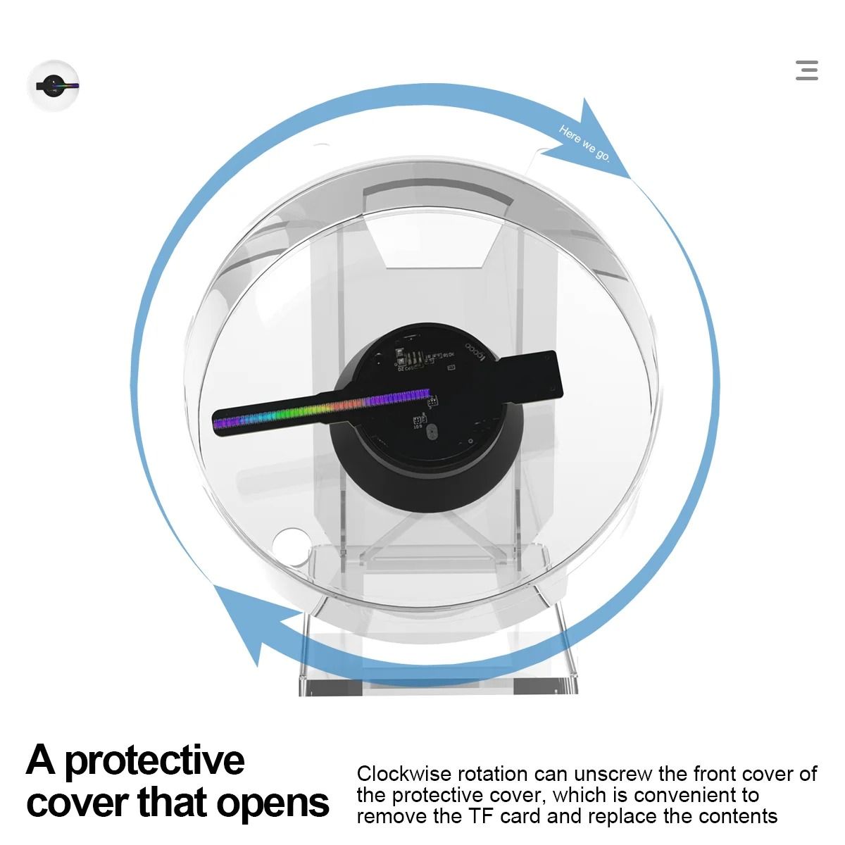 Mini 3D Hologram Fan Projector 3