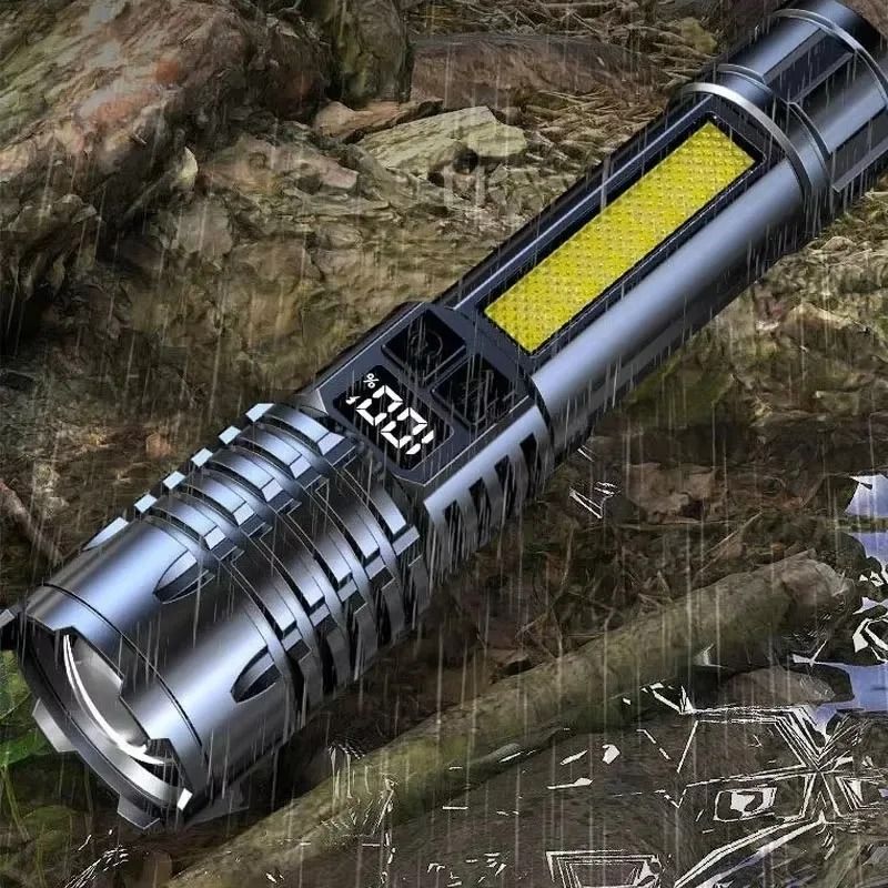 USBC Rechargeable COB Flashlight With Side Light 3