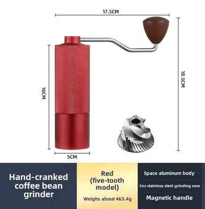 Professional Manual Coffee Grinder Stainless Steel Adjustable Burr Mill 5