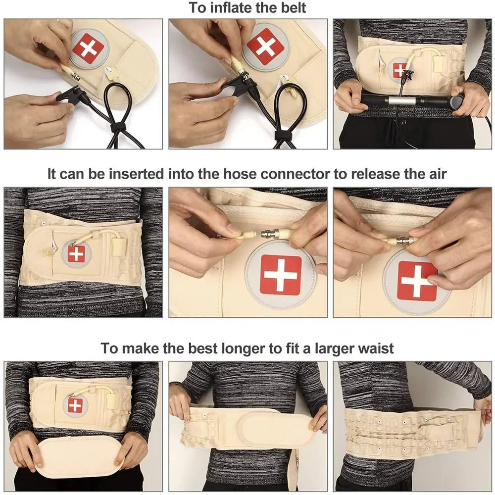 Back Decompression Lumbar Support Belt With Air Traction 4